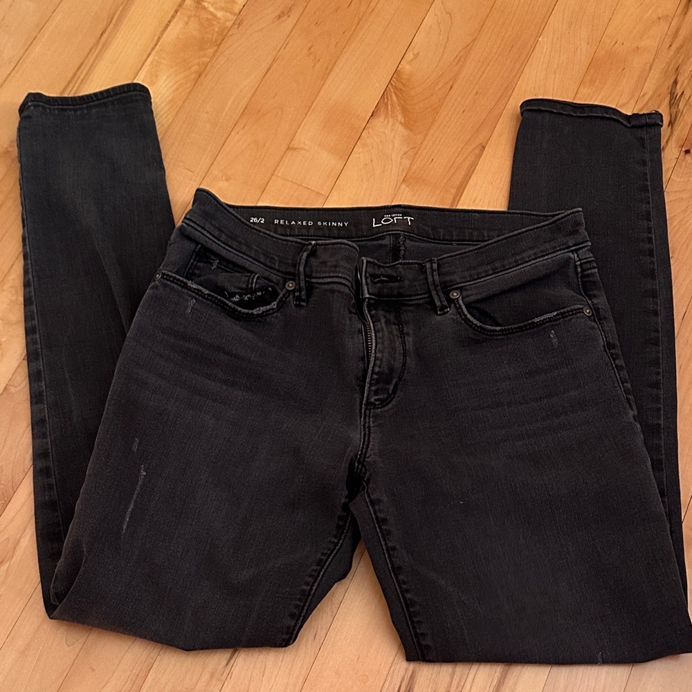LOFT Women's Dark Gray Skinny Jeans